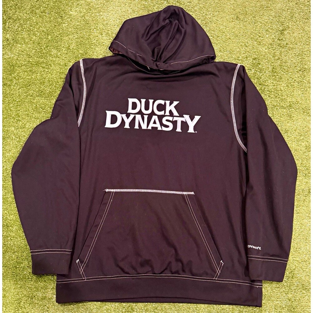 Duck Dynasty Graphic Print Pullover Hoodie Black Men’s M Pockets